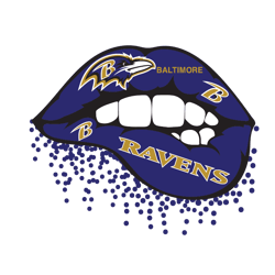 Baltimore Ravens Nfl Sexy Lips SVG