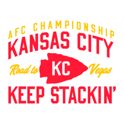 Afc Championship Kansas City Keep Stackin SVG