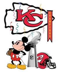 Mickey Mouse Kansas City Chiefs Champions Nfl PNG