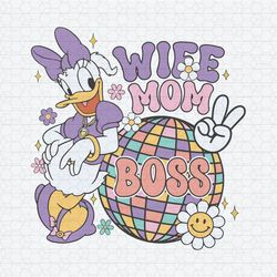 Retro Disney Daisy Wife Mom Boss SVG