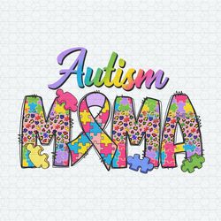 Autism Mama Awareness Puzzle Pieces PNG