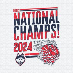 Uconn Huskies Mens National Champs Basketball 2024 SVG