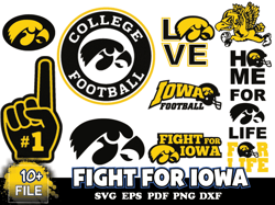 11 Files Iowa Hawkeyes Svg Bundle, Fight For Iowa Logo Svg