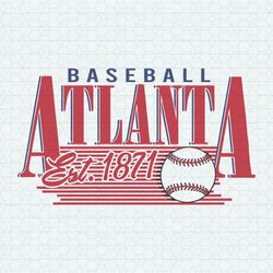 Retro Baseball Atlanta Est 1871 SVG