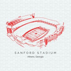 Vintage Sanford Stadium Athens Georgia SVG