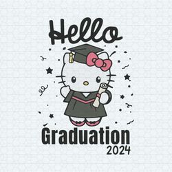 Groovy Hello Graduation 2024 Kitty SVG