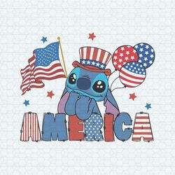 Retro Disney Stitch America SVG