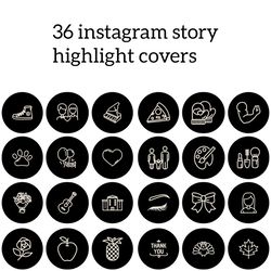 36 Black and Beige Instagram Highlight Icons. Minimalistic Instagram Highlights Covers. Digital Download.