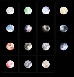 15 moon black instagram highlight covers. Moon color social media icons. Digital download.