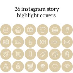 36 Beige Instagram Highlight Icons. Lifestyle Instagram Highlights Images. Minimalism Instagram Highlights Covers