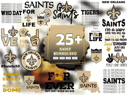 25 Files Saint Bundle Svg, Sport Lovers Svg, New Orleans Saints Logo