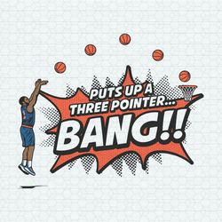Bang Puts Up A Three Pointer Basketball Knicks SVG