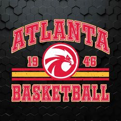 Retro Atlanta Basketball Logo Nba SVG