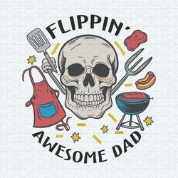 Flippin Awesome Dad Funny Skull PNG