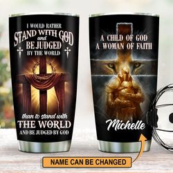 A Child of God Tumbler, Lion And Cross Tumbler, Gifts For Her, Custom Tumbler, Birthday Gift, Mothers Day Gift
