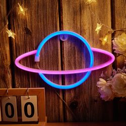 Planet LED Neon sign USB Powered Or Battery Power Supply Neon Signs Night Light For Bedroom Living Room Decor Lamp Signs