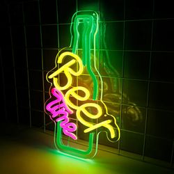 Beer Time Led Neon Sign Shop Bar Restaurant Hotel Decorative Light Neon Bedroom Wall Kitchen Personalized Decor Night