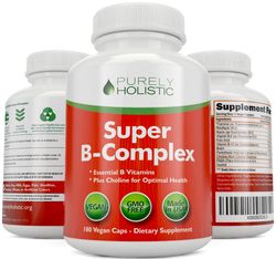 Vitamin B Complex - 8 Super B Vits 180 Capsules with Choline & Inositol