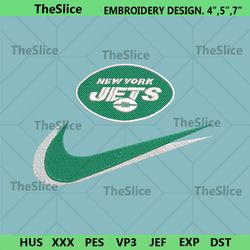 New York Jets Nike Swoosh Embroidery Design Download