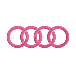 Pink Audi Logo Car Embroidery File Download