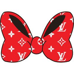 Lv Red Ribbon Trending Svg, Fashion Logo Svg, Famous Brand Logo Svg