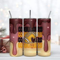 Washington Commanders Inflated Puff Skinny Tumbler 20Oz, Football Tumbler Straight and Tapered