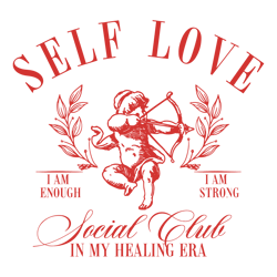 Cute Self Love Cupid Social Club SVG