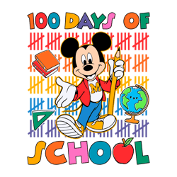 Mickey Mouse 100 Days Of School SVG