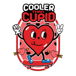 Cooler Than Cupid Valentine Heart SVG