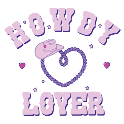 Howdy Lover Valentine Cowboy Hat SVG
