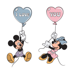 Disney Mickey Minnie I Love You SVG