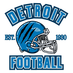 Detroit Football Scratch Helmet SVG