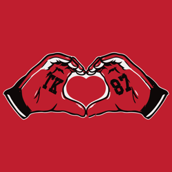 Travis Kelce 87 Heart Hands SVG