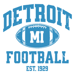 Detroit Football Mi Est 1929 SVG