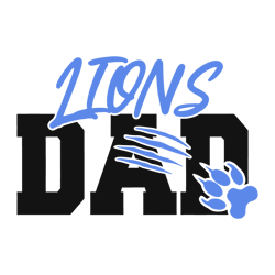 Lions Dad Scratch Football Team SVG