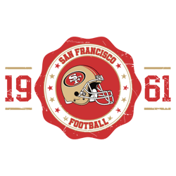 San Francisco Football 1961 Helmet Logo SVG