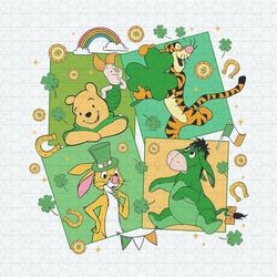 Cute Winnie The Pooh With Shamrock PNG
