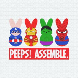 Peeps Assemble Easter Day Superhero SVG
