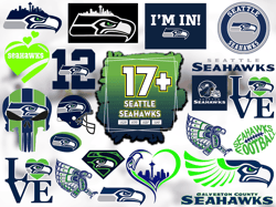 18 Files Seattle Seahawks Svg Bundle, Seahawks Logo Svg, NFL Lovers Svg