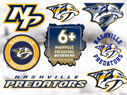 6 Files Nashville Predators Svg Bundle, Nashville Predators NHL Logo Svg