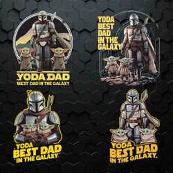Yoda Best Dad In The Galaxy PNG Bundle