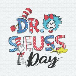 Funny Dr Seuss Day Characters SVG
