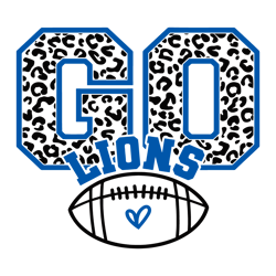 Vintage Go Detroit Leopard Football SVG1