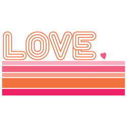 Retro Love Valentines Day SVG