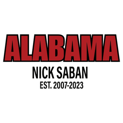 Alabama Nick Saban Coach Est 2007 SVG