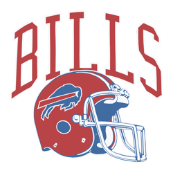 Retro Bills Team Helmet Football SVG