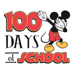 Mickey 100 Days Of School SVG