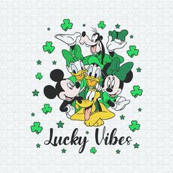 Lucky Vibes St Patrick's DayDisney Friends SVG