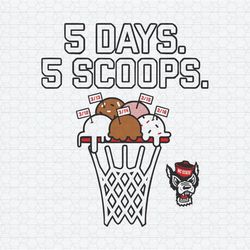 NC State Basketball 5 Days 5 Scoops NCAA SVG Digital Download