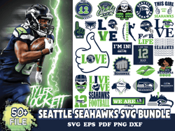 50 Designs Seattle Seahawks SVG File, Seattle Seahawks SVG Bundle, Nfl Team logo